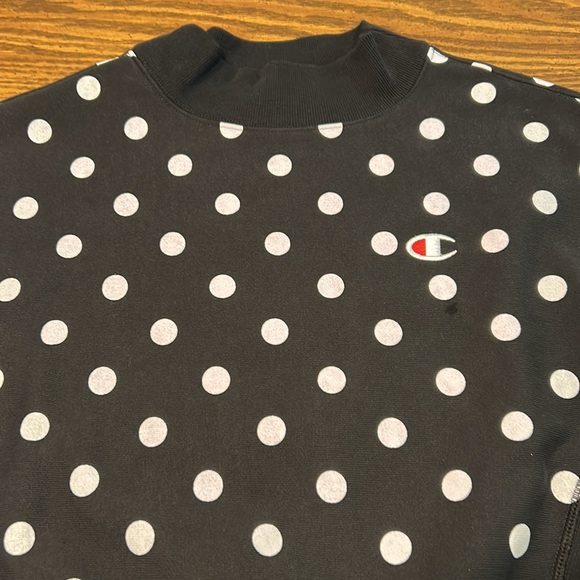 Champion Reverse Weave Polka Dot Crop Length Sweatshirt - Picture 4 of 11